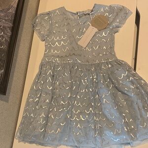 Stella McCartney Light Blue and Silver Kids Dress